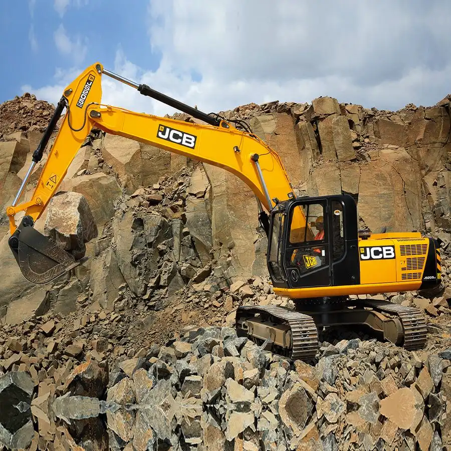 Excavadora hidráulica JCB JS205, Extremos fundidos y pivotes extremadamente resistentes