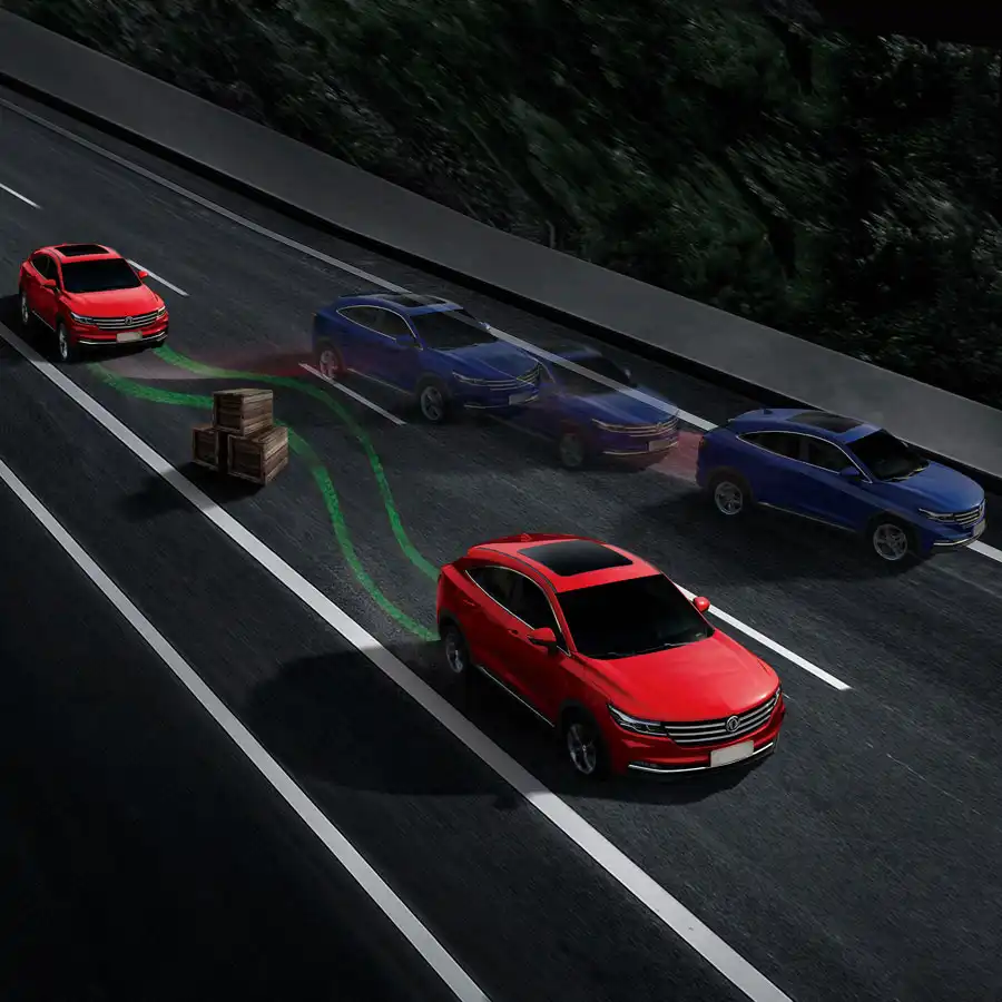 SUV Deportivo DFSK iX5, Control de Estabilidad para controlar la velocidad de cada rueda y evitar derrapes y volcamientos.